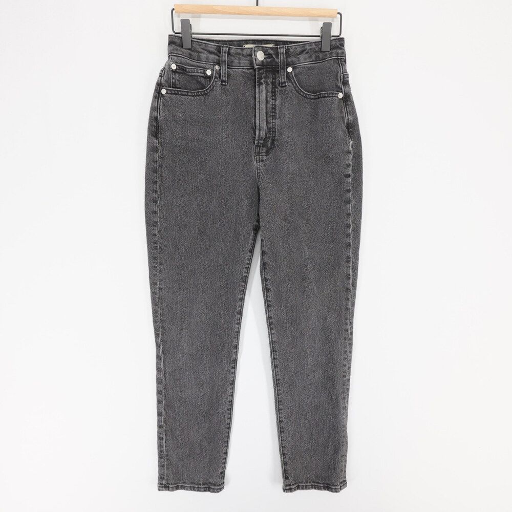 Madewell Curvy Perfect Vintage Jeans Womens 26 Black High Rise Tapered Stretch